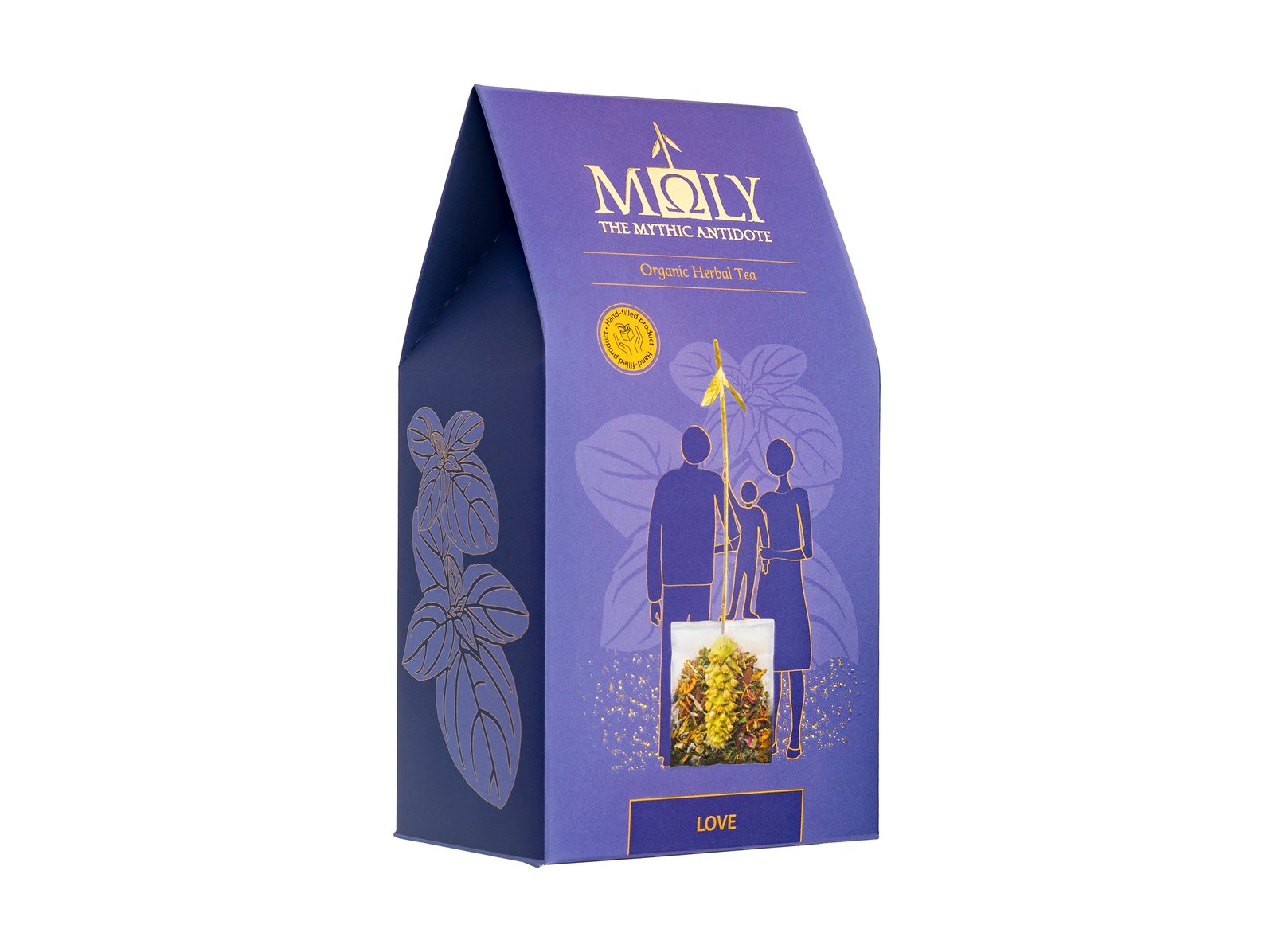 moly herbal tea Love for supporting vitality and mood , medical herbalist recipe Emmanouil Manos, outer package