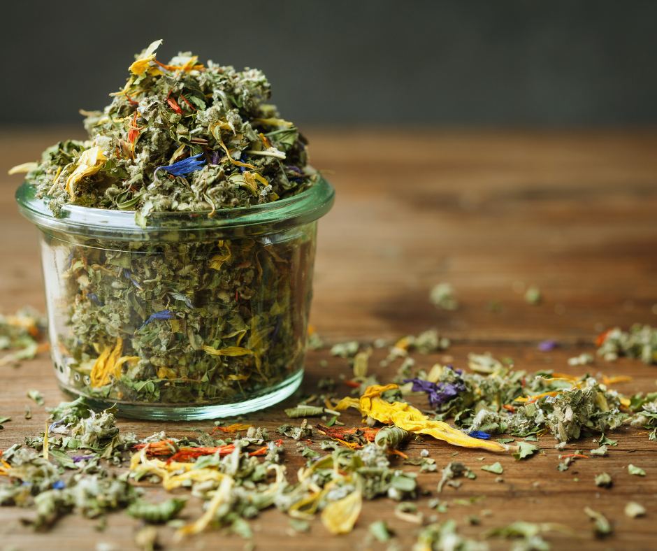 dried herbs for herbal teas 