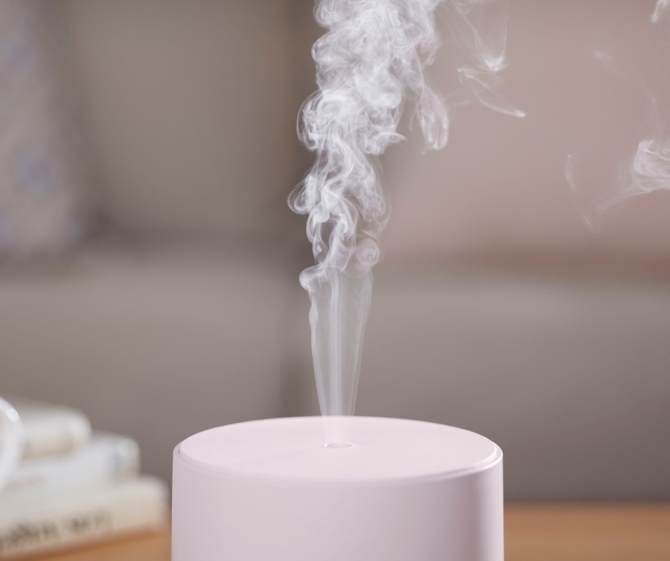 steam coming out of an essential oil diffuser